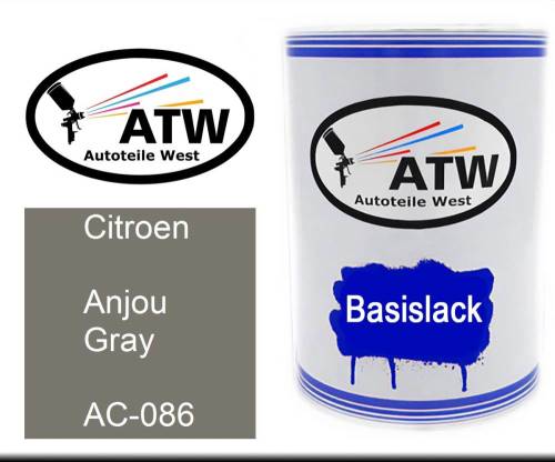 Citroen, Anjou Gray, AC-086: 500ml Lackdose, von ATW Autoteile West.